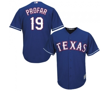 Youth Majestic Texas Rangers #19 Jurickson Profar Replica Royal Blue Alternate 2 Cool Base MLB Jersey