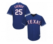 Youth Majestic Texas Rangers #25 Jonathan Lucroy Authentic Royal Blue Alternate 2 Cool Base MLB Jersey