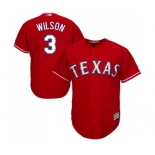 Youth Majestic Texas Rangers #3 Russell Wilson Replica Red Alternate Cool Base MLB Jersey