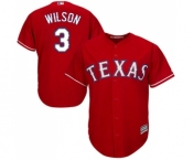 Youth Majestic Texas Rangers #3 Russell Wilson Replica Red Alternate Cool Base MLB Jersey