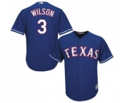 Youth Majestic Texas Rangers #3 Russell Wilson Replica Royal Blue Alternate 2 Cool Base MLB Jersey