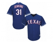 Youth Majestic Texas Rangers #31 Ferguson Jenkins Authentic Royal Blue Alternate 2 Cool Base MLB Jersey