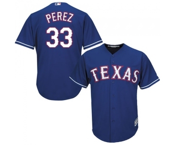 Youth Majestic Texas Rangers #33 Martin Perez Replica Royal Blue Alternate 2 Cool Base MLB Jersey