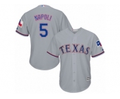 Youth Majestic Texas Rangers #5 Mike Napoli Replica Grey Road Cool Base MLB Jersey