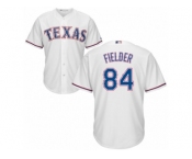 Youth Majestic Texas Rangers #84 Prince Fielder Replica White Home Cool Base MLB Jersey