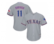 Youth Texas Rangers #11 Yu Darvish Grey Cool Base Stitched MLB Jersey