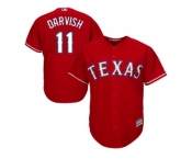 Youth Texas Rangers #11 Yu Darvish Red Cool Base Stitched MLB Jersey