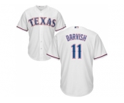 Youth Texas Rangers #11 Yu Darvish White Cool Base Stitched MLB Jersey