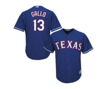 Youth Texas Rangers #13 Joey Gallo Blue Cool Base Stitched MLB Jersey