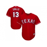 Youth Texas Rangers #13 Joey Gallo Red Cool Base Stitched MLB Jersey