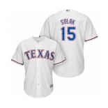 Youth Texas Rangers #15 Nick Solak Replica White Home Cool Base Baseball Player Jersey