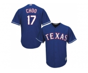 Youth Texas Rangers #17 Shin-Soo Choo Blue Cool Base Stitched MLB Jersey