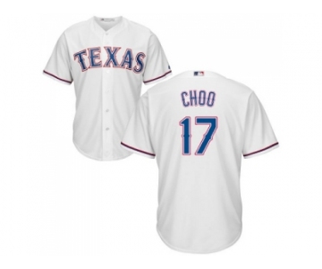 Youth Texas Rangers #17 Shin-Soo Choo White Cool Base Stitched MLB Jersey