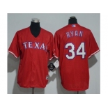 Youth Texas Rangers #34 Nolan Ryan Red Cool Base Stitched MLB Jersey