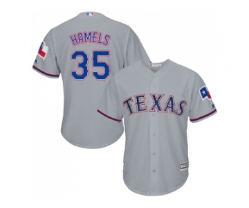 Youth Texas Rangers #35 Cole Hamels Grey Cool Base Stitched MLB Jersey