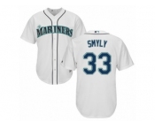 Youth Majestic Seattle Mariners #33 Drew Smyly Replica White Home Cool Base MLB Jersey