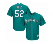 Youth Majestic Seattle Mariners #52 Carlos Ruiz Replica Teal Green Alternate Cool Base MLB Jersey