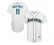 Youth Seattle Mariners #11 Edgar Martinez Majestic White Home Cool Base Player Jersey