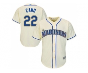 Youth Seattle Mariners #22 Robinson Cano Cream Cool Base Stitched MLB Jersey