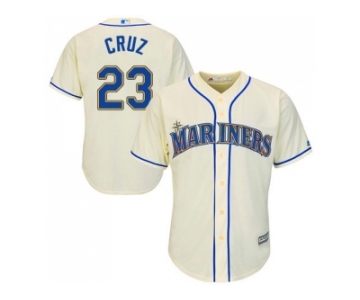 Youth Seattle Mariners #23 Nelson Cruz Cream Cool Base Stitched MLB Jersey