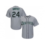 Youth Seattle Mariners #24 Ken Griffey Grey Cool Base Stitched MLB Jersey