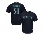 Youth Seattle Mariners #51 Ichiro Suzuki Navy Blue Cool Base Stitched MLB Jersey