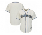 Youth Seattle Mariners Majestic Blank Cream Alternate Cool Base Jersey