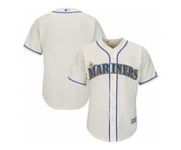 Youth Seattle Mariners Majestic Blank Cream Alternate Cool Base Jersey