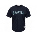 Youth Seattle Mariners Majestic Blank Navy Alternate Cool Base Jersey