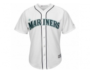 Youth Seattle Mariners Majestic Blank White Home Cool Base Jersey