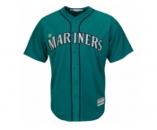 Youth Seattle Mariners Majestic Northwest Blank Green Alternate Cool Base Jersey