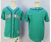 Youth mlb Seattle Mariners Blank Green Official Cool Base Jersey