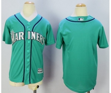 Youth mlb Seattle Mariners Blank Green Official Cool Base Jersey