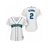 Women's Majestic Seattle Mariners #2 Jean Segura Authentic White Home Cool Base MLB Jersey