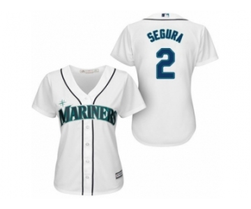 Women's Majestic Seattle Mariners #2 Jean Segura Authentic White Home Cool Base MLB Jersey