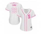 Women's Majestic Seattle Mariners #22 Robinson Cano Authentic White Fashion Cool Base MLB Jersey