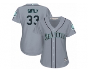 Women's Majestic Seattle Mariners #33 Drew Smyly Authentic Grey Road Cool Base MLB Jersey