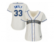 Women's Majestic Seattle Mariners #33 Drew Smyly Replica Cream Alternate Cool Base MLB Jersey