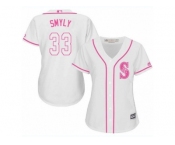 Women's Majestic Seattle Mariners #33 Drew Smyly Replica White Fashion Cool Base MLB Jersey