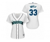 Women's Majestic Seattle Mariners #33 Drew Smyly Replica White Home Cool Base MLB Jersey