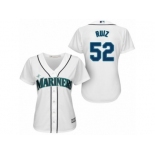 Women's Majestic Seattle Mariners #52 Carlos Ruiz Authentic White Home Cool Base MLB Jersey