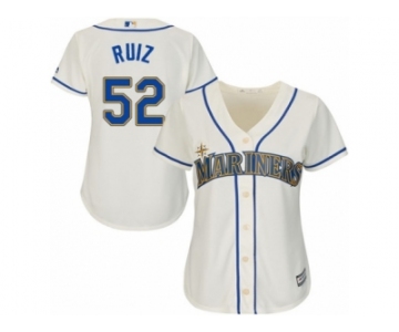 Women's Majestic Seattle Mariners #52 Carlos Ruiz Replica Cream Alternate Cool Base MLB Jersey