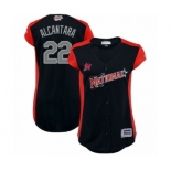 Women's Miami Marlins #22 Sandy Alcantara Authentic Navy Blue National League 2019 Baseball All-Star Jersey