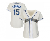 Women's Seattle Mariners #15 Kyle Seager Cream Alternate Stitched MLB Jersey