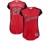 Women's Seattle Mariners #20 Dan Vogelbach Authentic Red American League 2019 Baseball All-Star Jersey