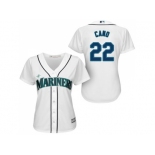 Women's Seattle Mariners #22 Robinson Cano White Home Stitched MLB Jersey