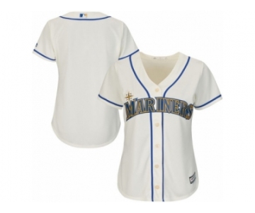 Women's Seattle Mariners Majestic Blank Cream Alternate Cool Base Jersey