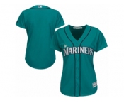 Women's Seattle Mariners Majestic Northwest Blank Green Alternate Cool Base Jersey