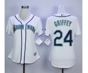 women mlb jerseys seattle mariners #24 griffey white