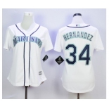 women mlb jerseys seattle mariners #34 hernandez white